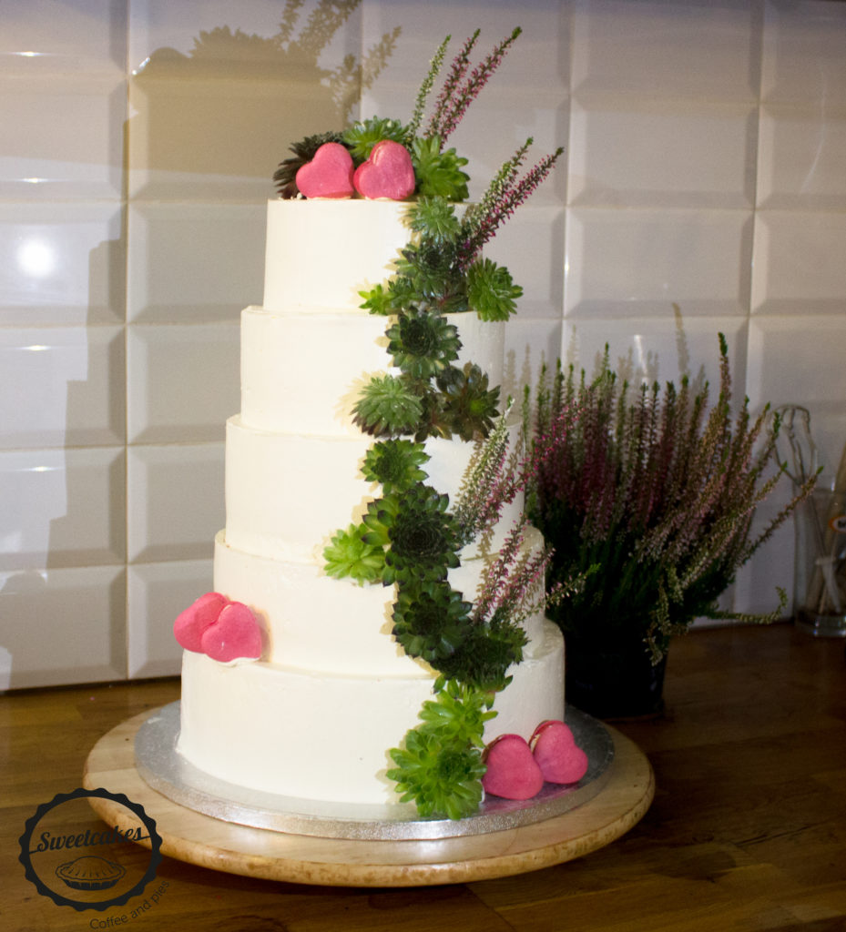 Svatební dort Sukulenty