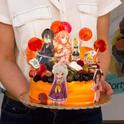 Dětský narozeninový dort na objednávku «Anime» (2 kg, 1650 kč)