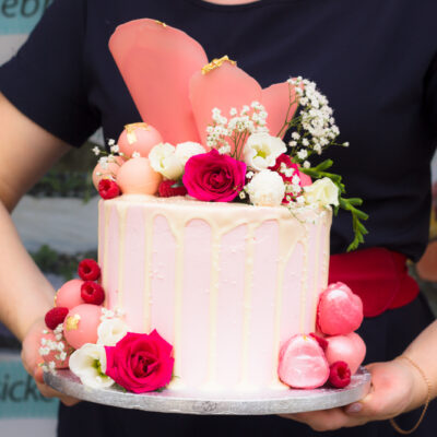 Svatební dort Růžový 2 (3 kg, 2500 kč)