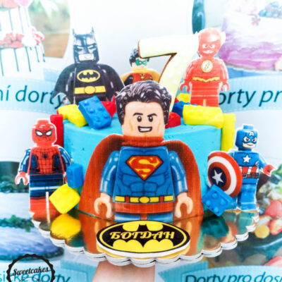 Dětský dort na objednávku Superman 3 (2 kg, 1900 kč)