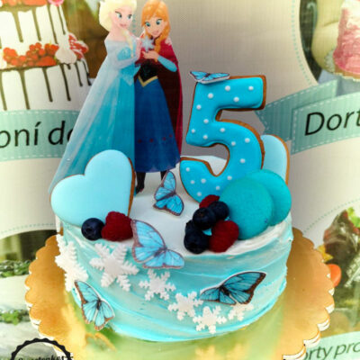 Dětský narozeninový dort Frozen 12 (2 kg, 1650 kč)