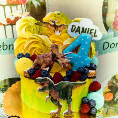 Dětský narozeninový dort pro kluka Dinosaurus 9 (2 kg, 1900 kč)