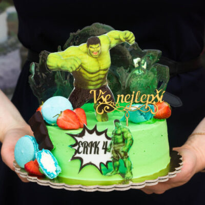 Dětský dort na narozeniny Hulk 5 (2 kg, 1900 kč)