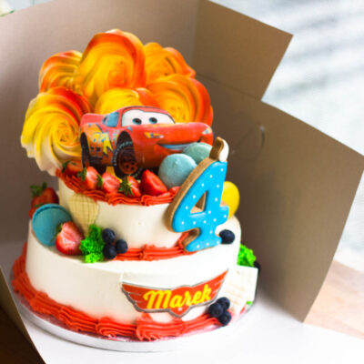 Dětský narozeninový dort pro kluka Autíčka 8 (4 kg, 3200 kč)