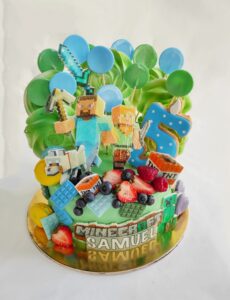 Dětský narozeninový dort Minecraft 20