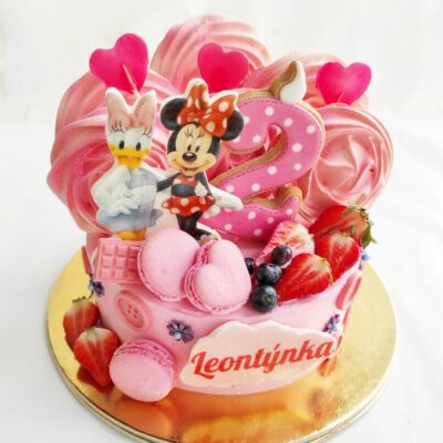Dětský narozeninový dort  Minnie Mouse 8 (2 kg, 1650 kč)
