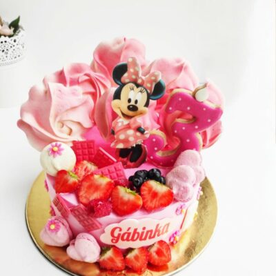 Dětský narozeninový dort Minnie Mouse 9 (2 kg, 1650 kč)