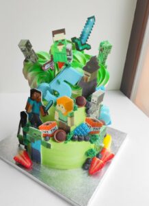 Dětský narozeninový dort Minecraft 21