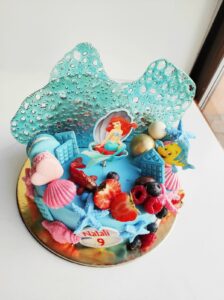 Dětský narozeninový dort Malá mořská víla 2