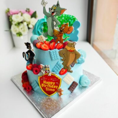 Dětský dort na narozeniny Tom & Jerry (4 kg, 3200 kč)