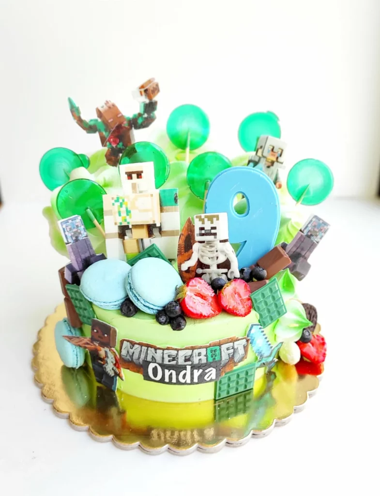 Dětský narozeninový dort Minecraft 24