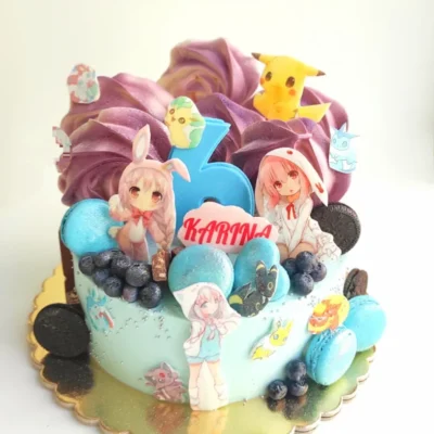 Dětský narozeninový dort na objednávku Anime 2 (2 kg, 1900 kč)