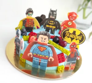 Dětský narozeninový dort Lego Superhrdinové 6