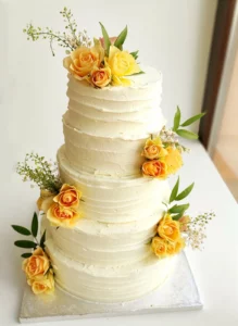 Svatební dort s květinami 6