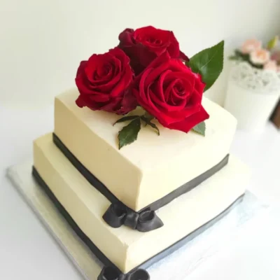 Svatební dort na objednávku Růže (5 kg, 4750 kč)